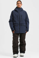 Women's Light Grey Multifunctional Waterproof Insulated Snow Jacket