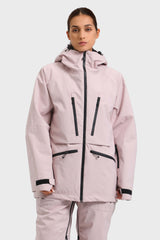 Women's Marble Pattern Multifunctional Waterproof Insulated Snow Jacket