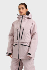 Women's Marble Pattern Multifunctional Waterproof Insulated Snow Jacket