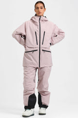 Women's Marble Pattern Multifunctional Waterproof Insulated Snow Jacket