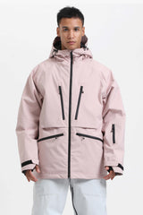 Men's Rose Multifunctional Waterproof Insulated Snow Jacket
