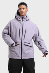 Men's Off White Multifunctional Waterproof Insulated Snow Jacket