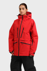 Women's Marble Pattern Multifunctional Waterproof Insulated Snow Jacket
