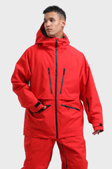 Men's Rose Multifunctional Waterproof Insulated Snow Jacket