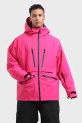 Men's Off White Multifunctional Waterproof Insulated Snow Jacket