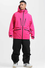 Men's Off White Multifunctional Waterproof Insulated Snow Jacket