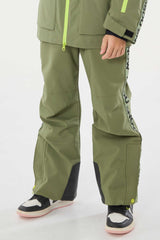 Kids’ Black Insulated Snow Pants with Suspenders