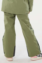 Kids’ Black Insulated Snow Pants with Suspenders