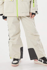 Kids’ Navy Blue Insulated Snow Pants with Suspenders