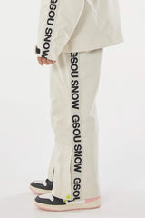 Kids’ Navy Blue Insulated Snow Pants with Suspenders