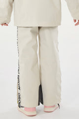 Kids’ Army Green Insulated Snow Pants with Suspenders