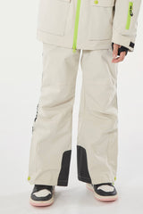 Kids’ Navy Blue Insulated Snow Pants with Suspenders