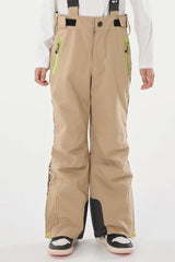 Kids’ Navy Blue Insulated Snow Pants with Suspenders
