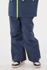 Kids’ Black Insulated Snow Pants with Suspenders