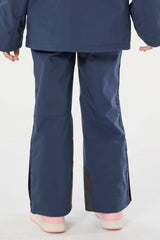 Kids’ Army Green Insulated Snow Pants with Suspenders