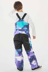 Boys’ Khaki Reflective Durable Workwear Snow Bibs