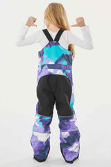 Girls’ Off White Reflective Durable Workwear Snow Bibs