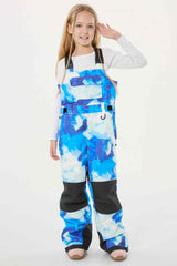 Girls’ Navy Blue Reflective Durable Workwear Snow Bibs