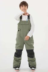 Boys’ Purple Tie-dye Reflective Durable Workwear Snow Bibs