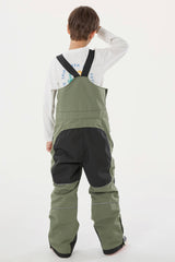 Boys’ Off White Reflective Durable Workwear Snow Bibs