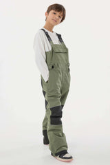 Boys’ Off White Reflective Durable Workwear Snow Bibs