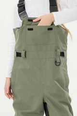 Girls’ Black Reflective Durable Workwear Snow Bibs