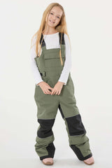 Girls’ Off White Reflective Durable Workwear Snow Bibs