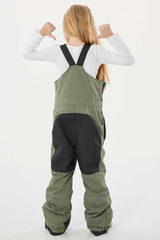 Girls’ Off White Reflective Durable Workwear Snow Bibs