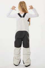 Girls’ Lavender Reflective Durable Workwear Snow Bibs