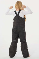 Girls’ Khaki Reflective Durable Workwear Snow Bibs