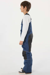 Boys’ Purple Tie-dye Reflective Durable Workwear Snow Bibs