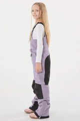 Girls’ Khaki Reflective Durable Workwear Snow Bibs