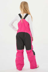 Girls’ Navy Blue Reflective Durable Workwear Snow Bibs