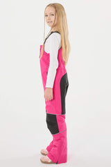 Girls’ Lavender Reflective Durable Workwear Snow Bibs