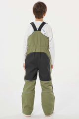 Boys’ Sky Blue Waterproof Reflective Durable Snow Bibs