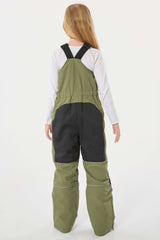 Girls’ Off White Waterproof Reflective Durable Snow Bibs