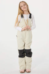 Girls’ Sky Blue Waterproof Reflective Durable Snow Bibs