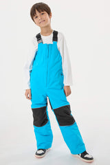 Boys’ Off White Waterproof Reflective Durable Snow Bibs