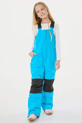 Girls’ Off White Waterproof Reflective Durable Snow Bibs