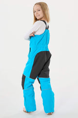 Girls’ Army Green Waterproof Reflective Durable Snow Bibs