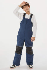 Boys’ Off White Waterproof Reflective Durable Snow Bibs