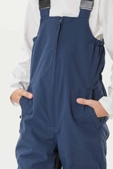 Boys’ Navy Blue Waterproof Reflective Durable Snow Bibs