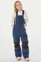 Girls’ Off White Waterproof Reflective Durable Snow Bibs