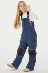 Girls’ Army Green Waterproof Reflective Durable Snow Bibs