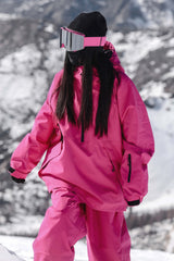 Women's Caramel Minimalist Half-Zip Waterproof Insulated Snow Anorak