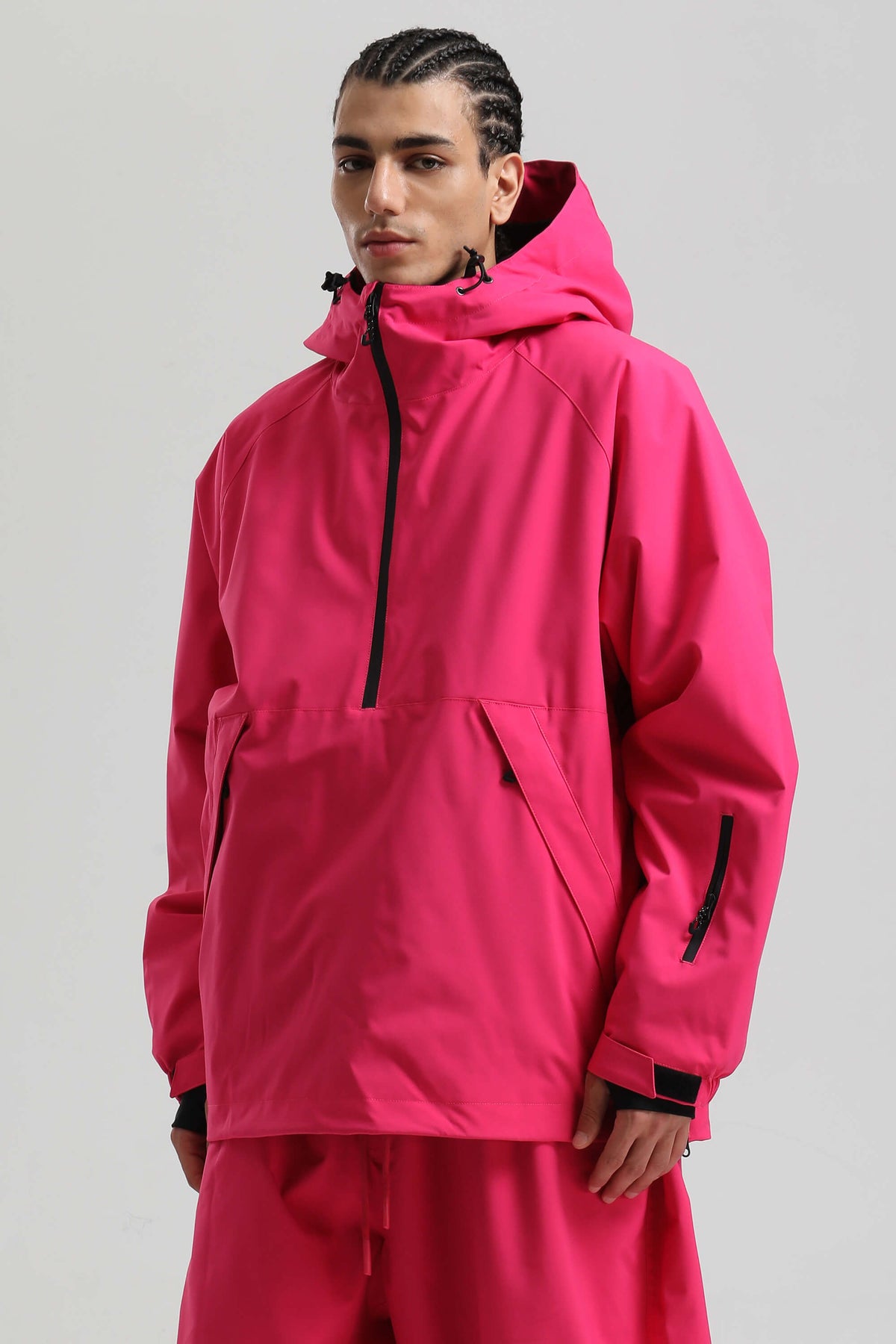 Men's Rose Minimalist Half-Zip Waterproof Insulated Snow Anorak
