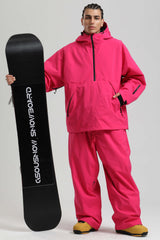 Men's Rose Minimalist Half-Zip Waterproof Insulated Snow Anorak