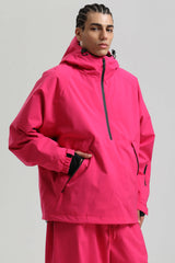 Men's Rose Minimalist Half-Zip Waterproof Insulated Snow Anorak