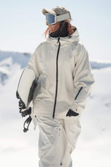 Women's Black Dual-Vent Minimalist Waterproof Insulated Snow Jacket