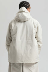 Men's Off White Dual-Vent Minimalist Waterproof Insulated Snow Jacket